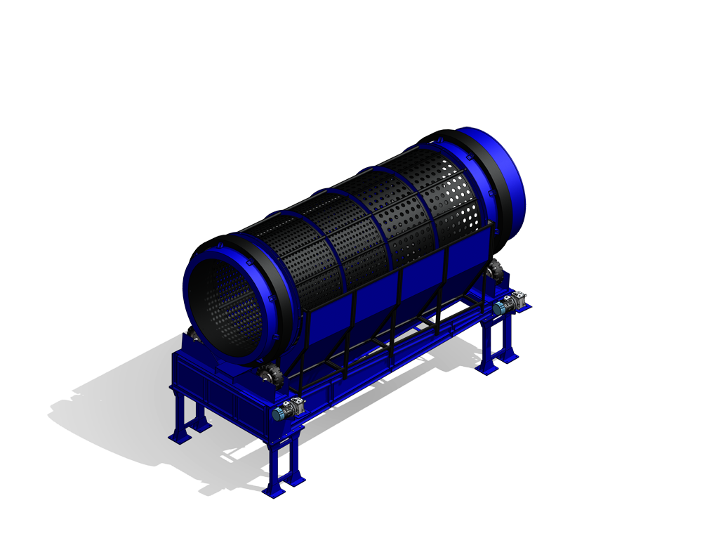 Dual Screen Trommel Machine